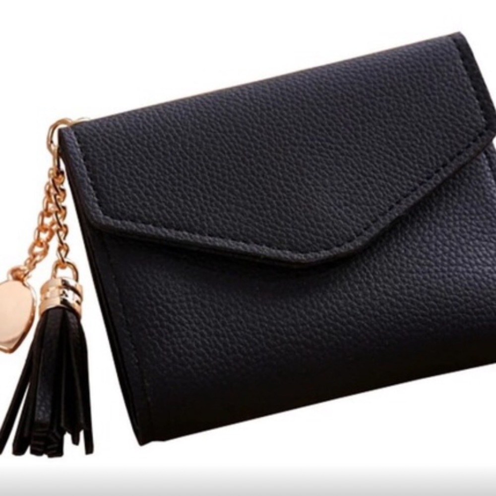 FREE‼️BROKEN LEATHER WALLET w/tassel & ♥️ pendant!